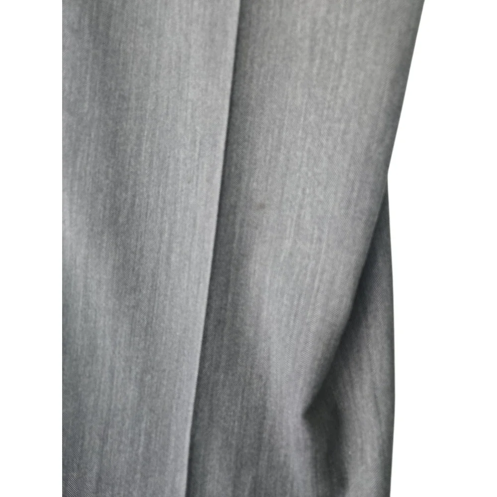 JoS A Bank Mens 38x32 Gray Pleated Dress‎ Pants Cuffed Classic Tailored